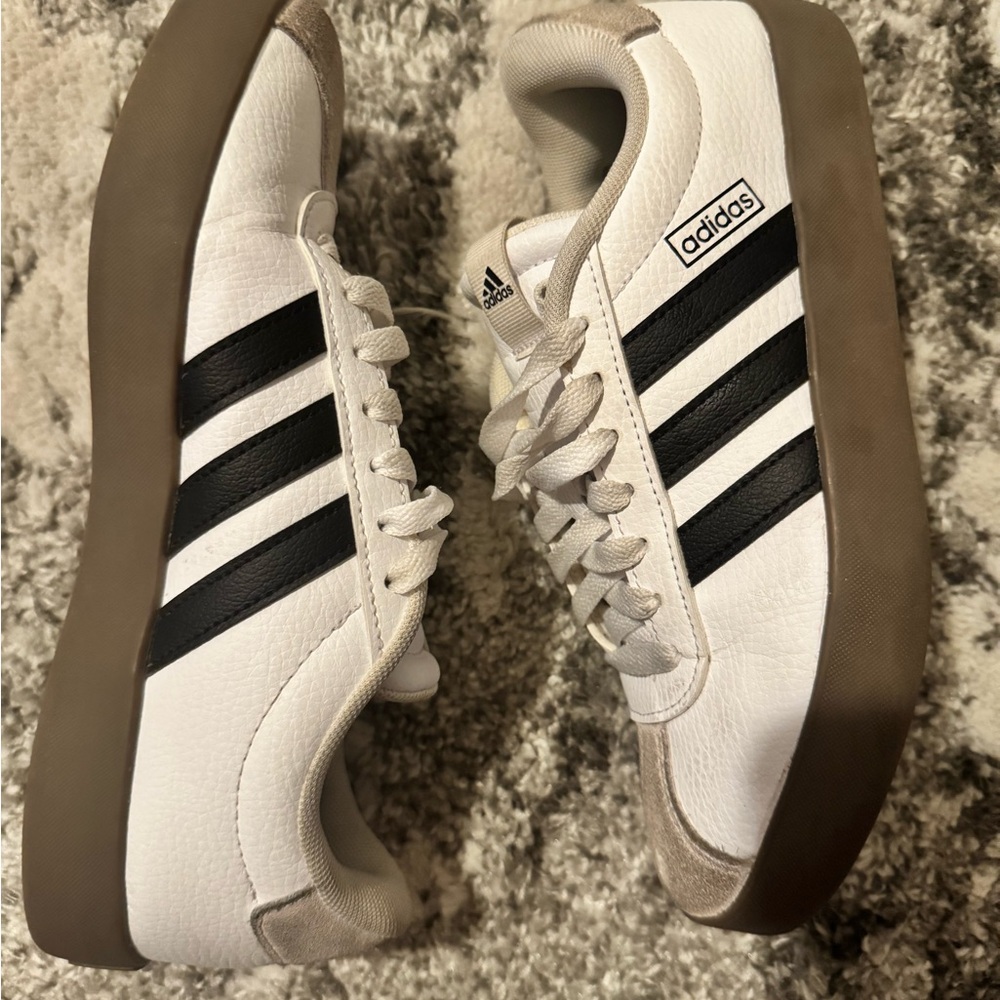 Adidas White and Black Classic Sneakers